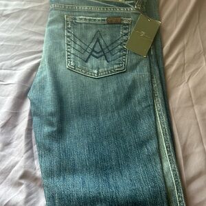 7 for all man kind ‘a’ pocket flare leg contour waistband size 30